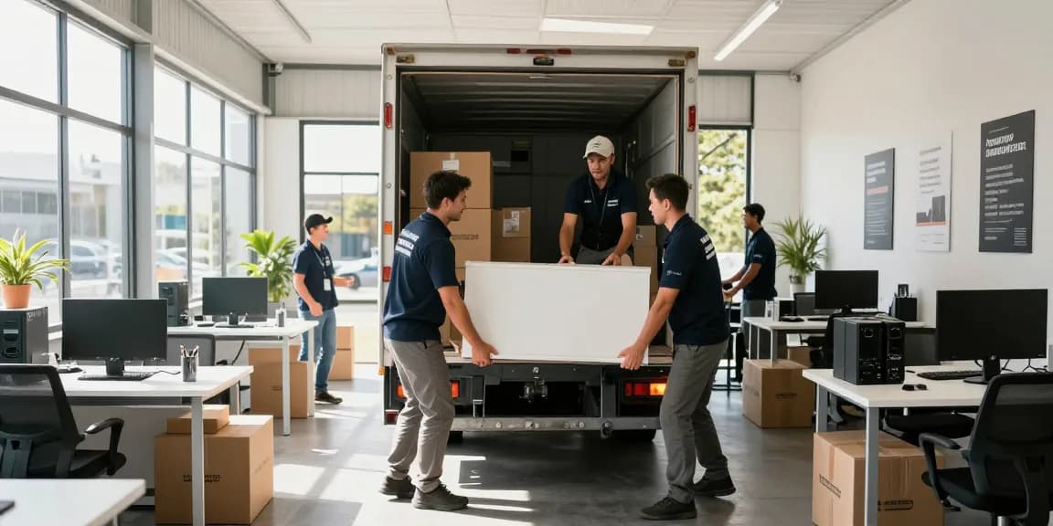 Office movers Tauranga packing desks and IT equipment with care during professional relocation.