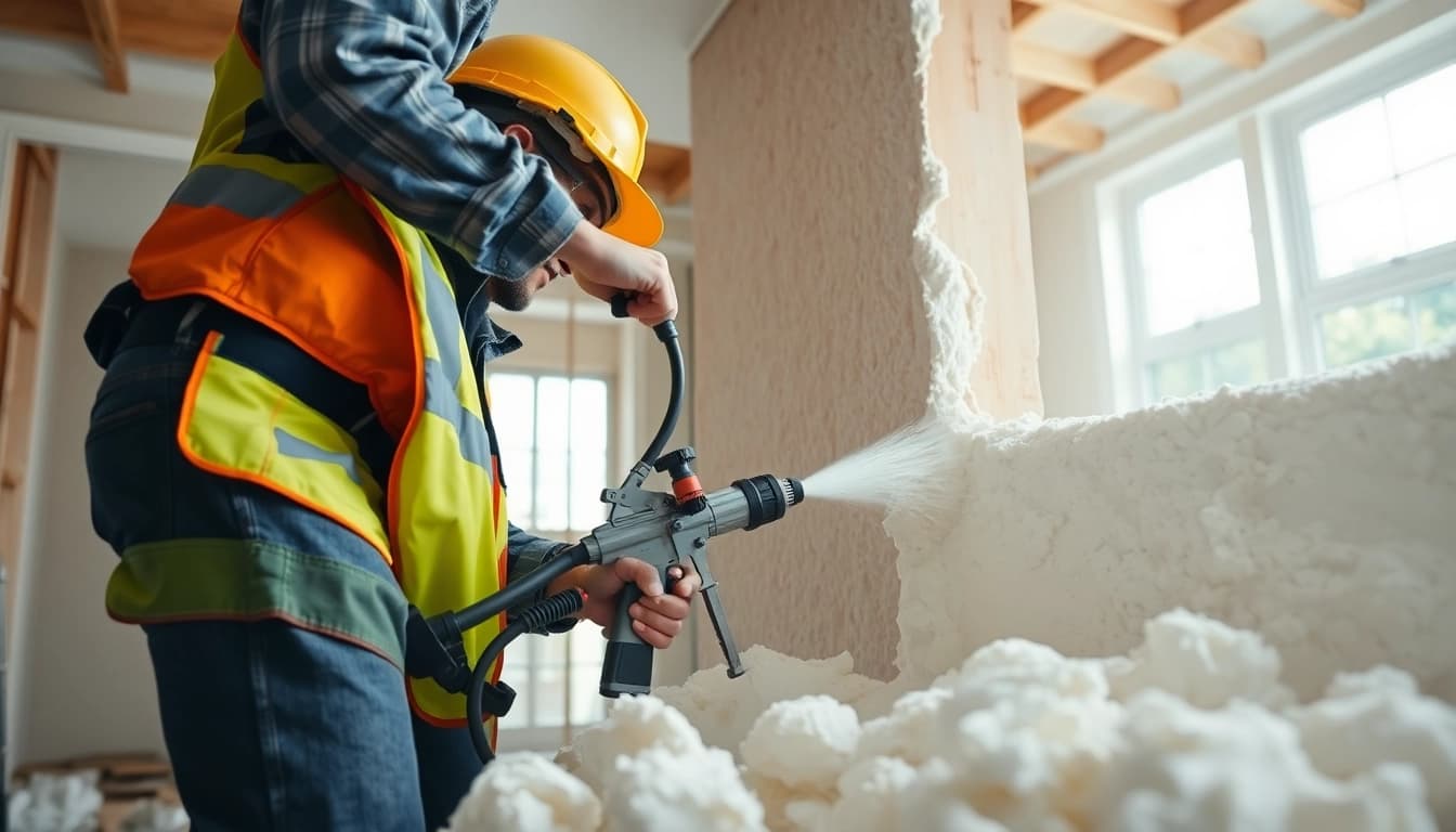 Learn how to remove spray foam insulation effectively with safety gear and tools in use.