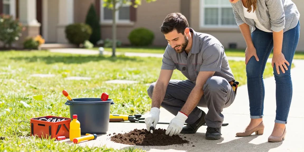 Septic service performed by licensed professional provider at local residence, showcasing reliable community service.